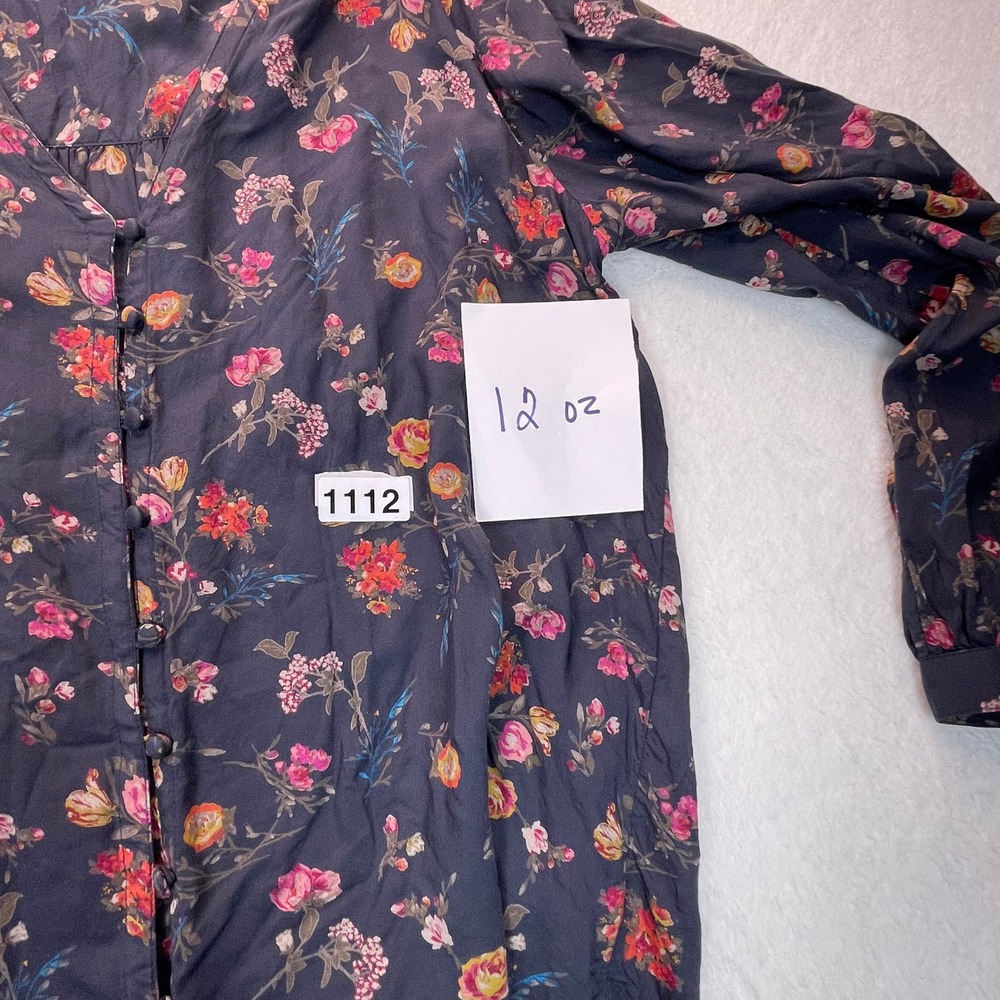 Lucky Brand Women L Top Prairie Boho Rodeo Floral Art Cottagecore Goblin Peasant - Picture 12 of 12